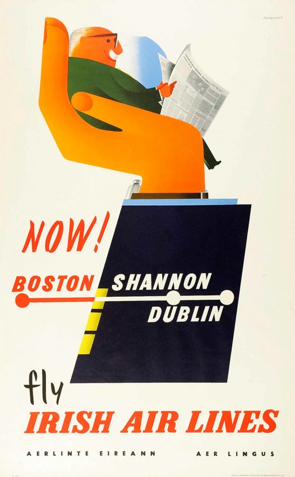 Vintage Poster for Irish Air Lines  Print